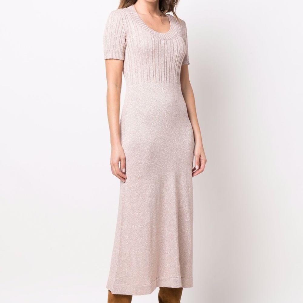 TEMPERLEY LONDON Cindy Knit Dress In Rosa - Large